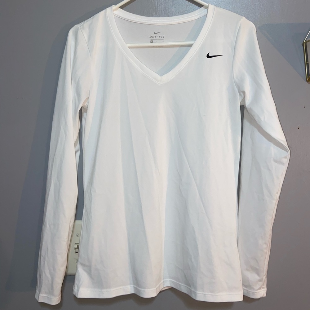 Nike long sleeve size S white